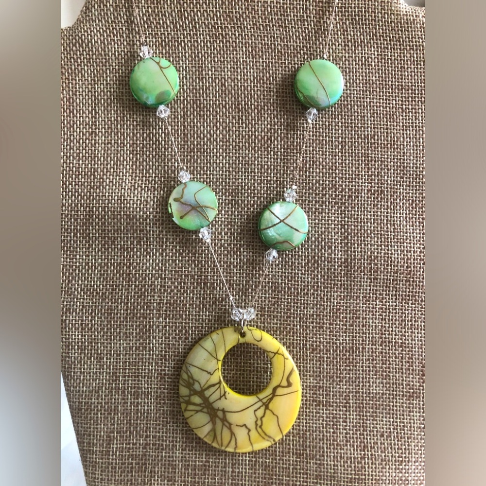 Vintage You and I Jewelry, New York Designer, Retro Bead Round Necklace 70’s